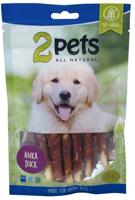 Hovedbilde 2PETS TYGGEPINNE M/AND 12CM 6-PK, 70G 