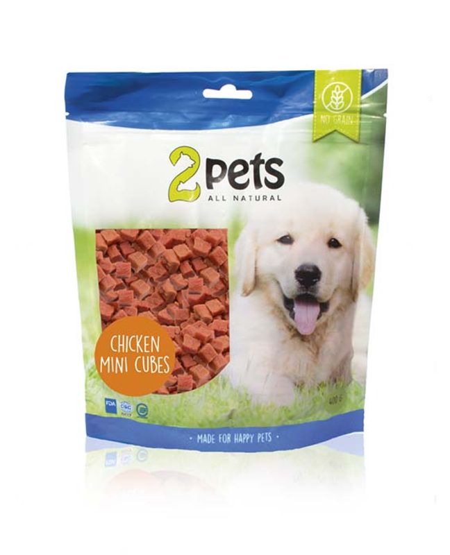 2PETS CHICKEN MINICUBES 400G 