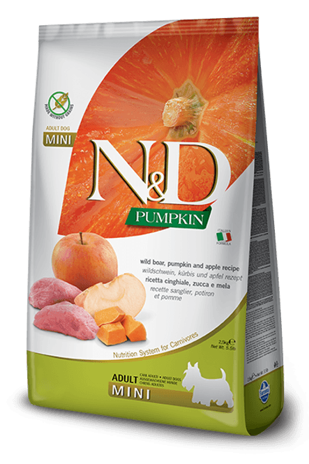 Hovedbilde FARMINA N&D  WILD BOAR, PUMPKIN AND APPLE MINI 