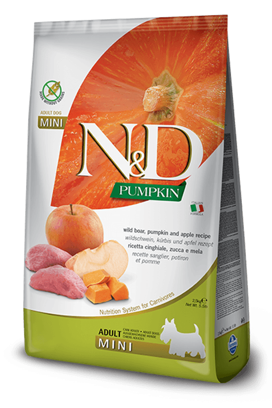 FARMINA N&D  WILD BOAR, PUMPKIN AND APPLE MINI 