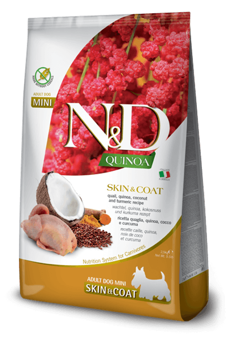 Hovedbilde FARMINA SKIN & COAT QUAIL, QUINOA & COCONUT, MINI ...