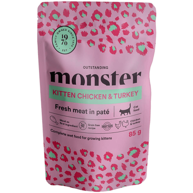 Monster kitten, chicken & turkey paté 85g