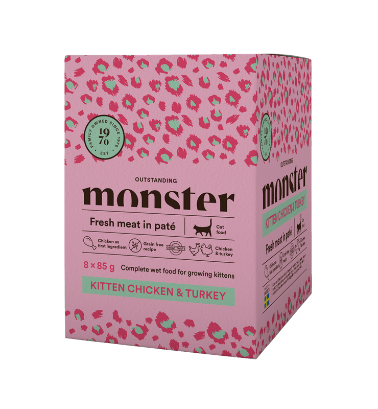 Monster kitten, chicken & turkey 8x85g