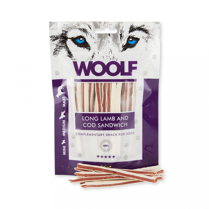 Hovedbilde Woolf Long Lamb and Cod Sandwich 100g