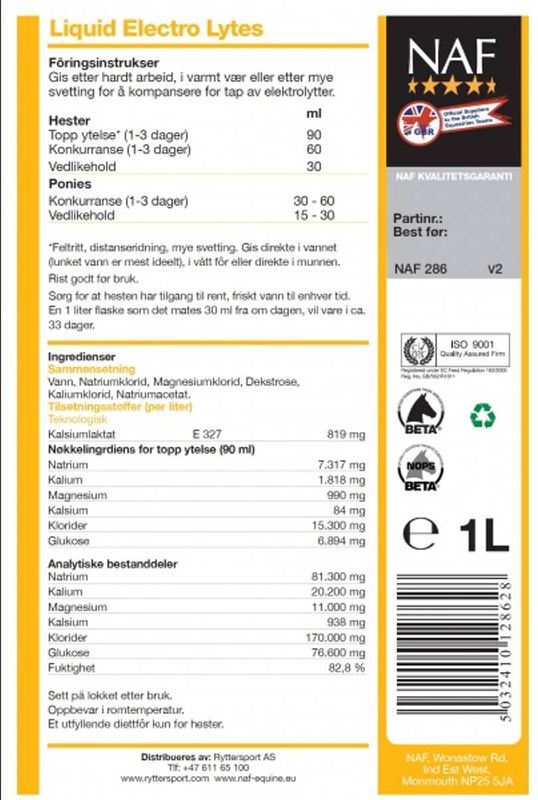 NAF ELECTRO LYTES LIQUID 1L