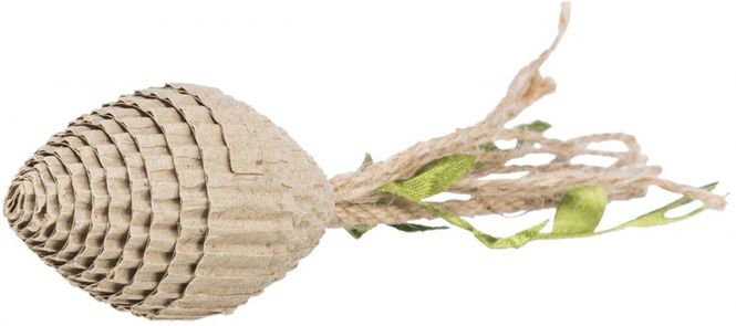 Hovedbilde TRIXIE KATTELEKE KJEGLE I PAPP/HEMP 13CM